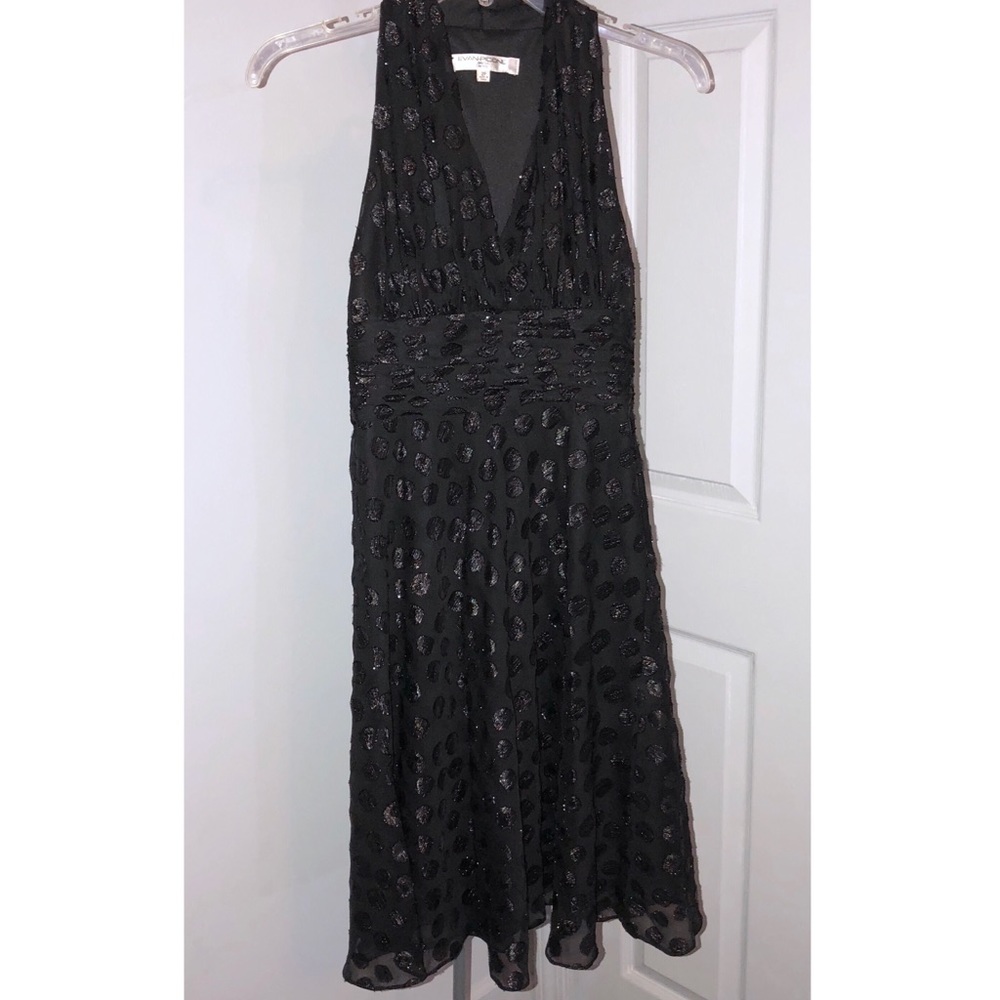 Evan Picone Sleeveless V Neck Cocktail Dress